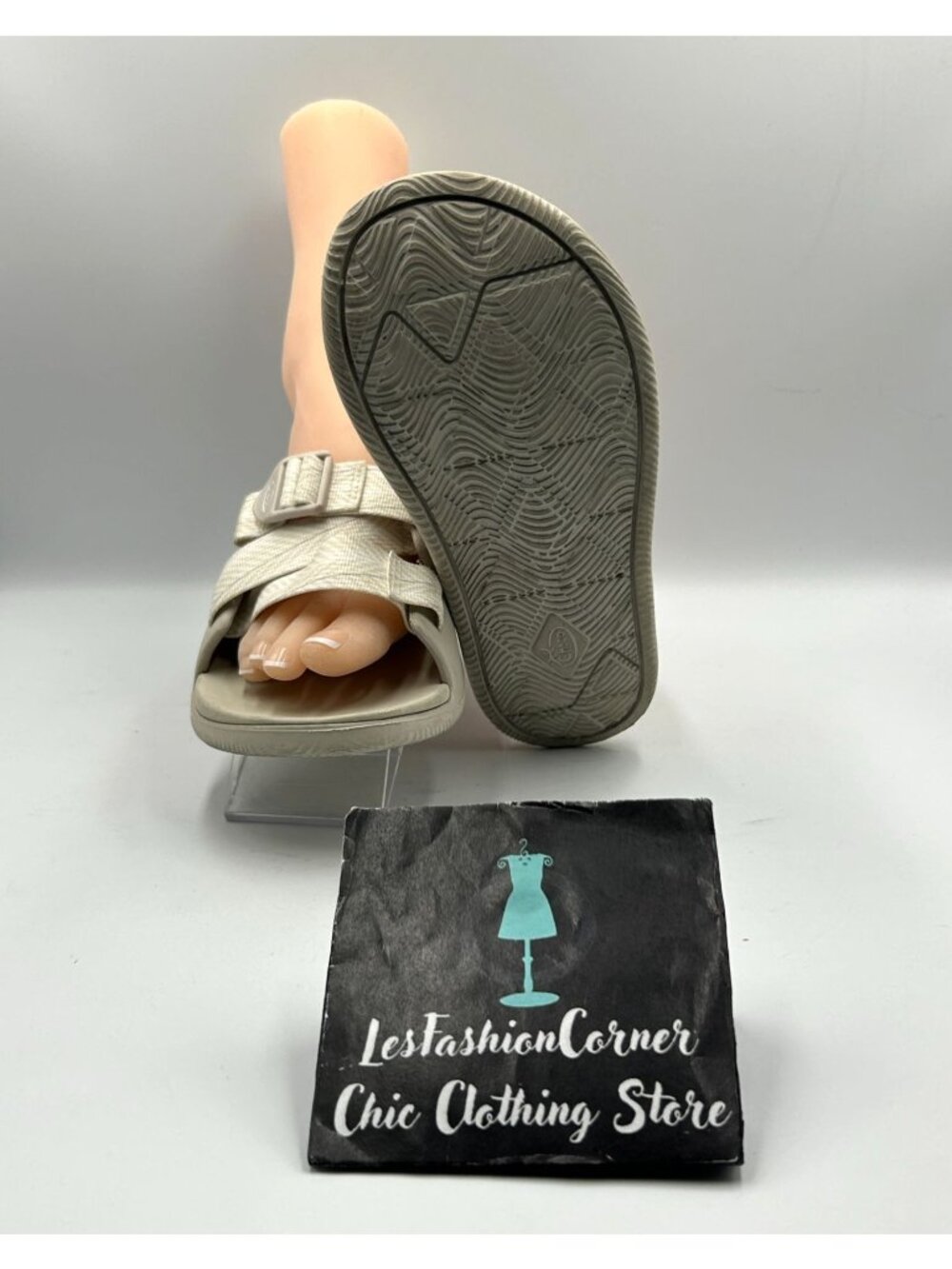 Chaco Women's Beige Chillos Slide Adjustable Straps Size 9 3360 - Picture 3 of 16